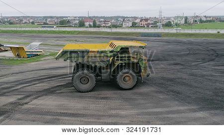 September 25, 2019 - Zhodina, Belarus - Heavy Mining Truck Belaz Of Large And Extra-large Capacity D