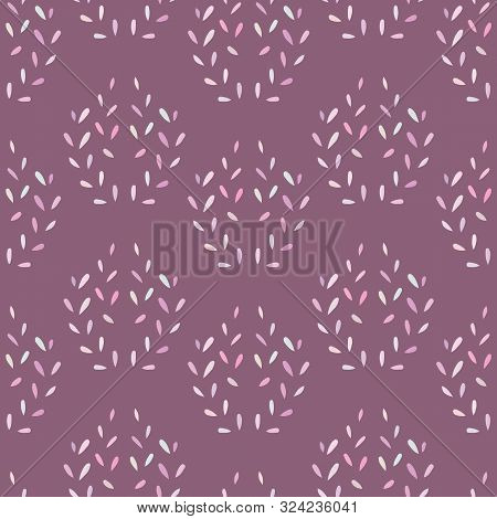 Modern Teardrop Floral Damask Abstract Vector Repeat Pattern