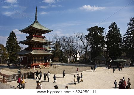 Tokyo, Japan - March 31 : Japanese People And Foreigner Traveler Walking Visit And Praying In Daitou