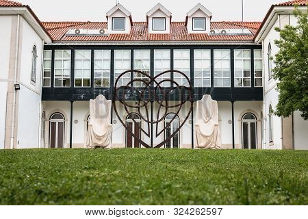 Architecture Detail Of The Garden Of Love In Alcobaca, Portugal