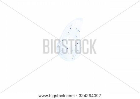 Scrub Sample Texture With Bubbles Isolated On White Background.