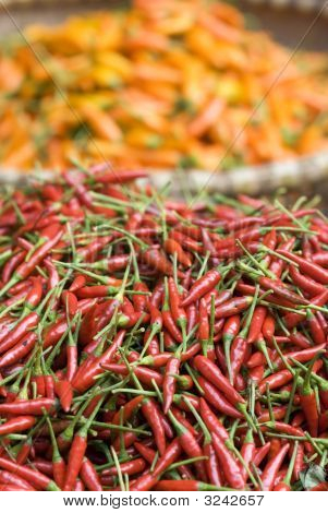 Červené a žluté Chilipepper