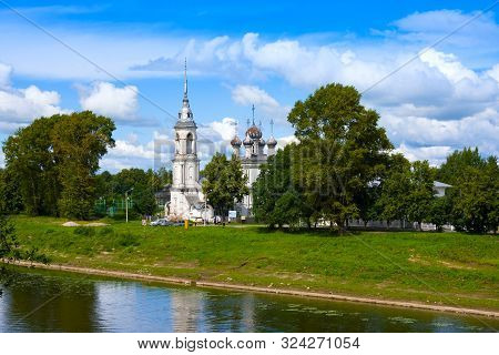 River Vologda And Church Of The Presentation Of The Lord Was Built In 1731-1735 Years In Vologda, Ru