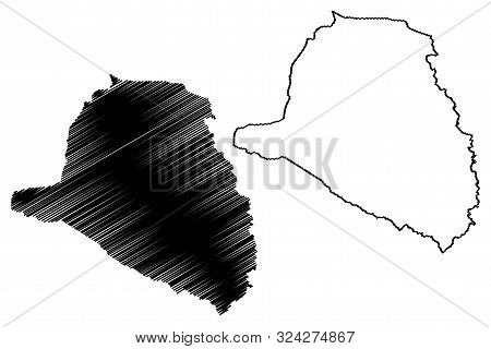 Presidente Hayes Department (departments Of Paraguay, Republic Of Paraguay) Map Vector Illustration,