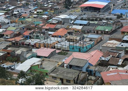 An Overview Of Many Different Houses, Rich And Poor Living Next To Each Other