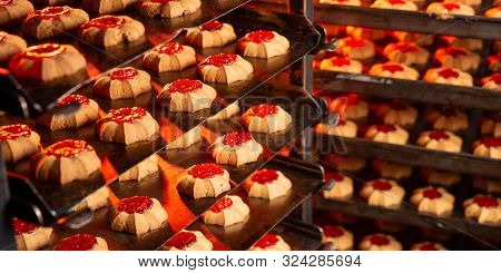 Cookie Making Factory Bakery Fresh Cook Biscuit