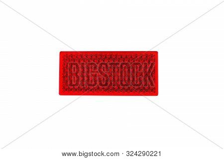 New Red Reflector Isolated On White Background