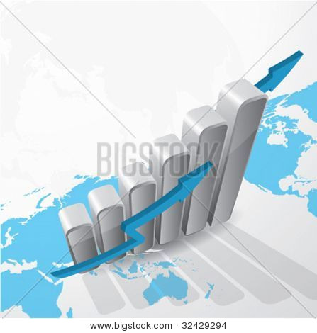 finanziellen Hintergrund mit Grafik