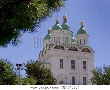 Astrakhan City. Russia. Church In The Astrakhan Kremlin.