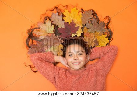 Moisturizing Mask. Haircare Tips Add To Fall Routine. Little Girl Small Child Gorgeous Long Hair And