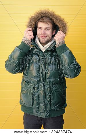 Feel Comfortable In Warm Clothing. Keep Warm. Comfortable Winter Clothing. Winter Stylish Menswear. 