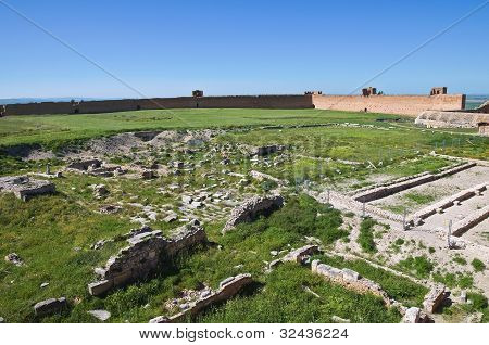 Hrad Lucera. Puglia. Itálie.