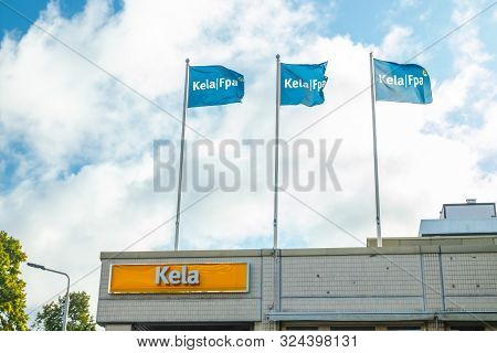Kouvola, Finland - 22 September 2019: Office Of Kela. Kela Is Finnish Social Insurance Institution.
