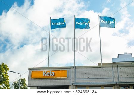 Kouvola, Finland - 22 September 2019: Office Of Kela. Kela Is Finnish Social Insurance Institution.