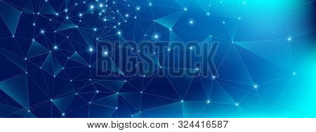 Technology Digital. Big Data Social. Glow Triangular Abstract. Medical Geometric Connection. Technol