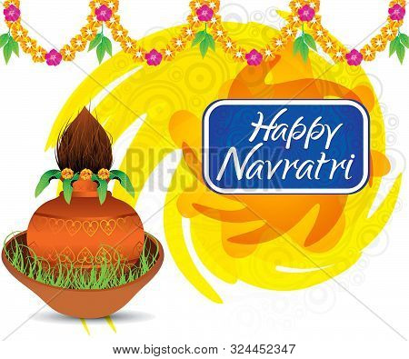 Abstract Artistic Creative Navratri Background Vector Illustration