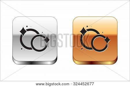 Black Washing Dishes Icon Isolated On White Background. Cleaning Dishes Icon. Dishwasher Sign. Clean