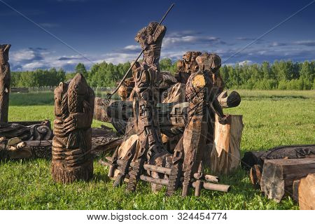 6 July 2019 Russia, Sverdlovsk Region, Nizhny Tagil. Construction Of The Cultural And Tourist Center