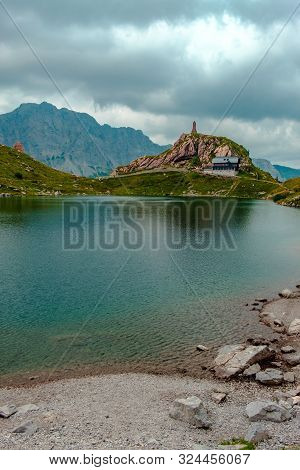 The Volaia Lake In A Cloudy Summer Day