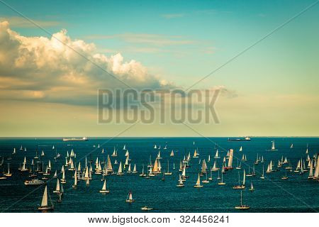 One Of The Biggest Regatta In The World With More Than 2100 Boats: The Barcolana