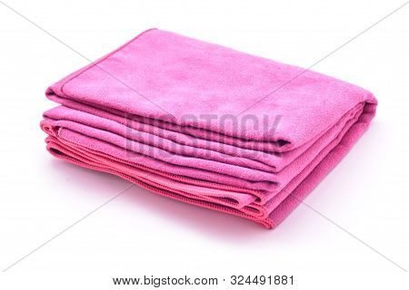 Microfiber Quick Dry Camping Towel Isolated On White