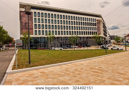 Boeblingen,germany - September 07,2019:motorworld This Is The Expensive Vb Hotel,which Is Part Of Th