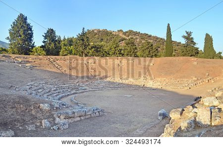 Landscape Of The Ancient Theater Of Eretria Euboea Greece