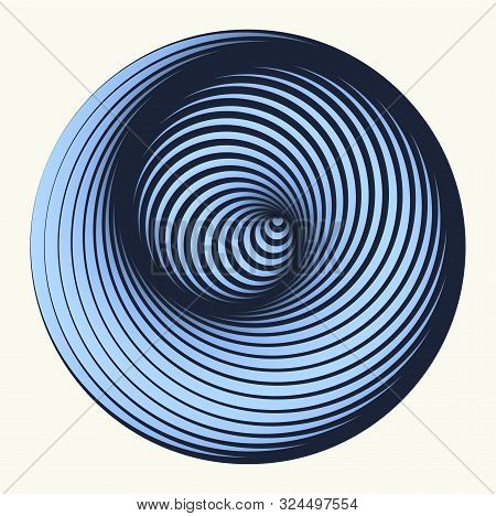 Optical Effect With Hipnotic Circle. Flat And Isolated.