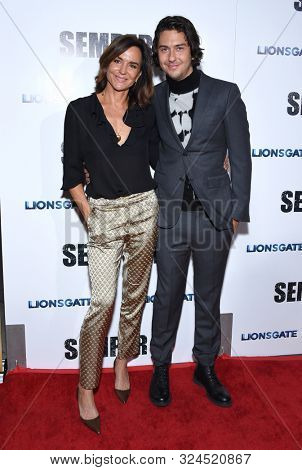 LOS ANGELES - SEP 24:  Polly Draper and Nat Wolff arrives for the 'Semper Fi' Hollywood Premiere on September 24, 2019 in Hollywood, CA                