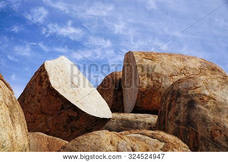 The Devils Marbles Are Large Granitic Boulders
