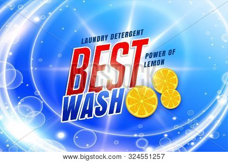 Laundry Detergent Packaging Concept With Lemon Fresh Design