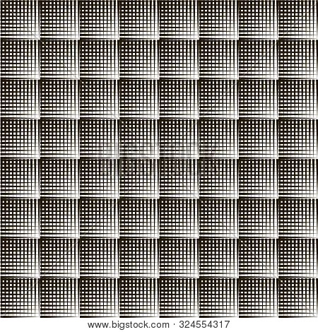 Geometric Texture Pattern. Seamless Wattled Monochrome Art Design Element Stock Vector Illustration 