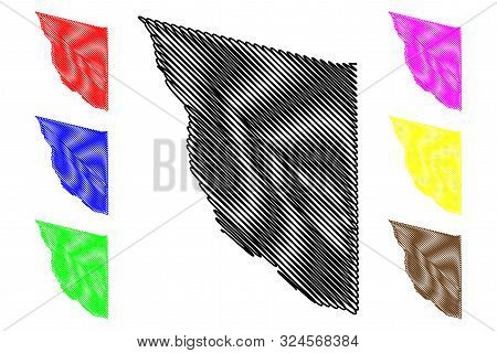 Presidio County, Texas (counties In Texas, United States Of America,usa, U.s., Us) Map Vector Illust