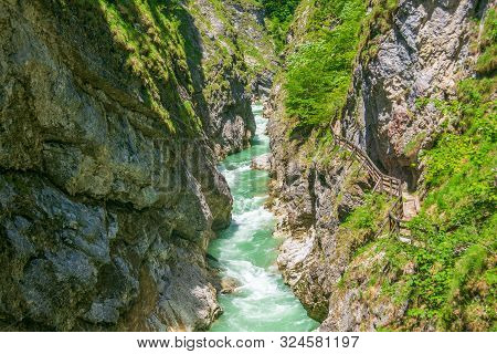 Lammerklamm Gorge In Salzkammergut Region Of Upper Austria