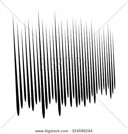 Dynamic Comic Burst Lines. Random Vertical Straight Stripes. Irregular Streaks, Strips Design. Abstr