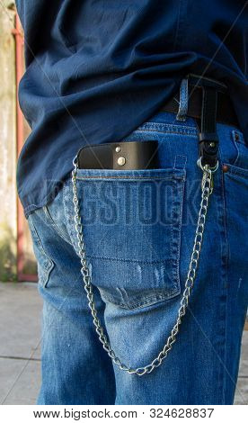 Leather Chain Wallet