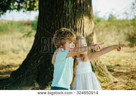 Eco Farm For Kids. Childhood Memories. Eco Resort Child Activities. Happy Children Farmers Working W