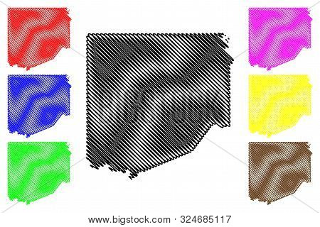 Upshur County, Texas (counties In Texas, United States Of America,usa, U.s., Us) Map Vector Illustra