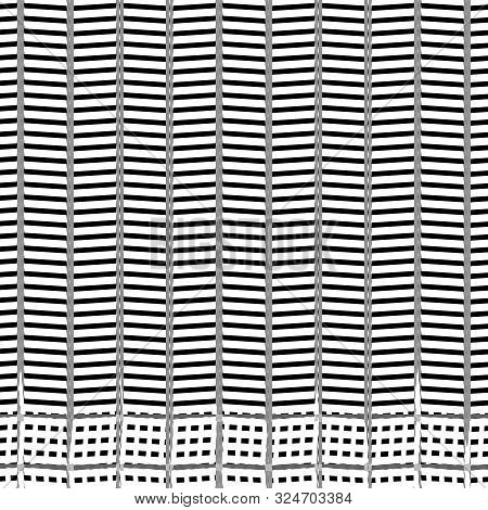Interlace, Interlocking Lines. Curve, Flex Intersecting Lines Grid, Mesh. Interweaved Waving, Zig-za