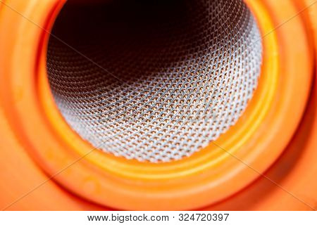 Paper Car Air Filter With An Iron Grid For The Inflexibility Of The Body And Rubber Seal, Car Part I