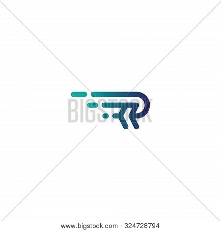 R Letter Speed Logo, Concept Letter R + Icon Arrow + Symbol Speed.