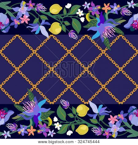 Vintage Textile Collection. Template For Scarves, Dresses, Cards, Covers.