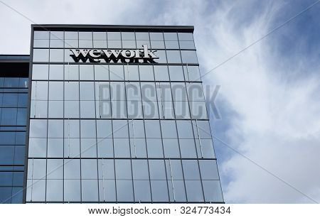 Raleigh,nc/usa - 09-04-2019: Wework Offices, Which Offers Shared Coworking Space, In Raleigh, Nc