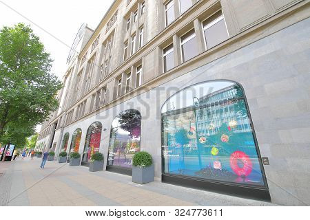 Berlin Germany - June 9, 2019: Unidentified People Visit Kaufhaus Des Westens Department Store Berli