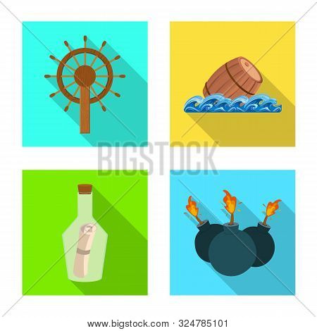 Vector Design Of Travel And Attributes Sign. Collection Of Travel And Seafaring Stock Symbol For Web