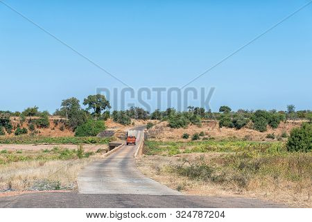 Kruger National Park, South Africa - May 18, 2019: The Low Water Bridge Over The Letaba River On Roa
