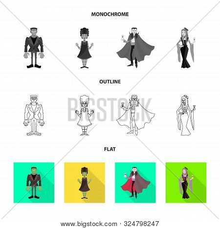 Vector Illustration Of Mystic And Hell Icon. Collection Of Mystic And Devilry Vector Icon For Stock.