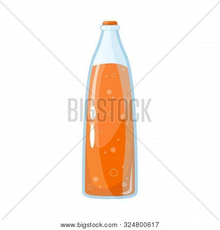 Isolated Object Of Bottle And Soda Symbol. Collection Of Bottle And Tipple Stock Symbol For Web.