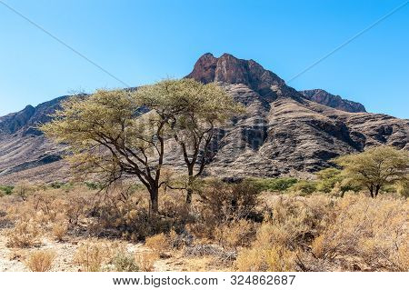 Impression Of A Mountain Along The Tsondab River In The Hardap Region Of Namibia