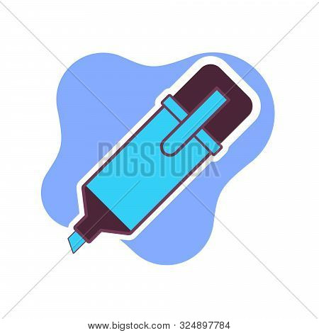 Marker Pen Vector Illustration. School Office Supplies, Creativity, Idea, Education And Design Symbo